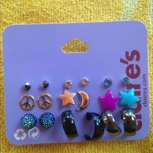 9 pairs of space lover earrings